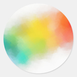 Custom Colourful Abstract Trendy Blank Template Classic Round Sticker