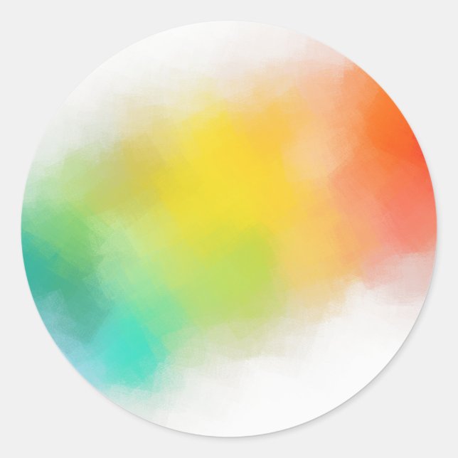 Custom Colourful Abstract Trendy Blank Template Classic Round Sticker (Front)