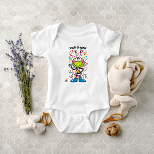 Custom Colourful Alien Emoji Toddler Fun Baby Bodysuit