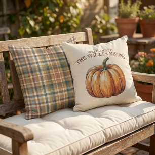 Custom Colourful Autumn Colours Plaid Checks Patte Cushion