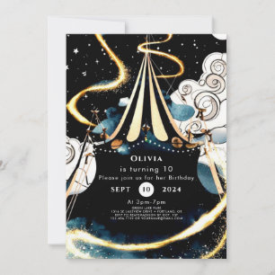 Custom Colourful Circus Birthday Invitation