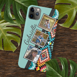 Custom Colourful Classic Southwestern Mosaic Art iPhone 11 Pro Max Case