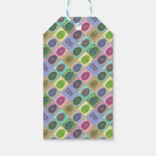 Custom Colourful Eggs Abstract Pattern Easter Gift Tags