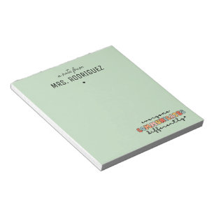 Custom Colourful Everyone Communicates Differently Notepad