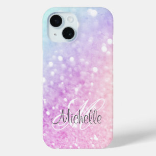 Custom Colourful Glitter Iridescent Elegant iPhone 15 Case