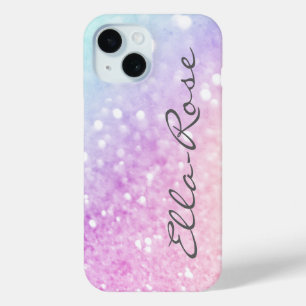 Custom Colourful Glitter Iridescent Elegant iPhone 15 Case