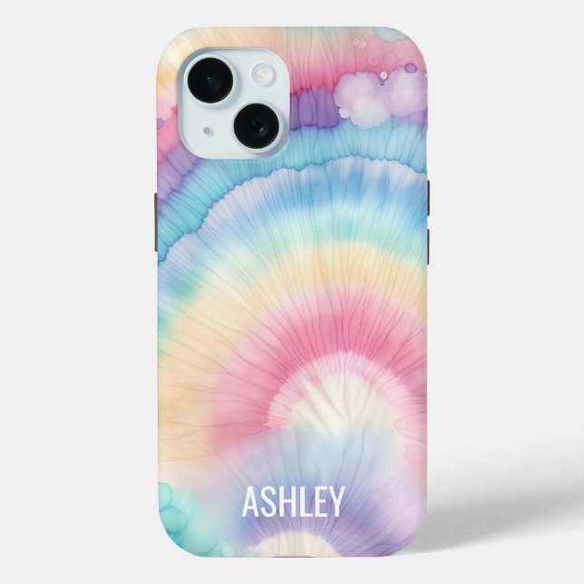 Custom Colourful Groovy Tie Dye Pattern Case-Mate iPhone Case (Back)