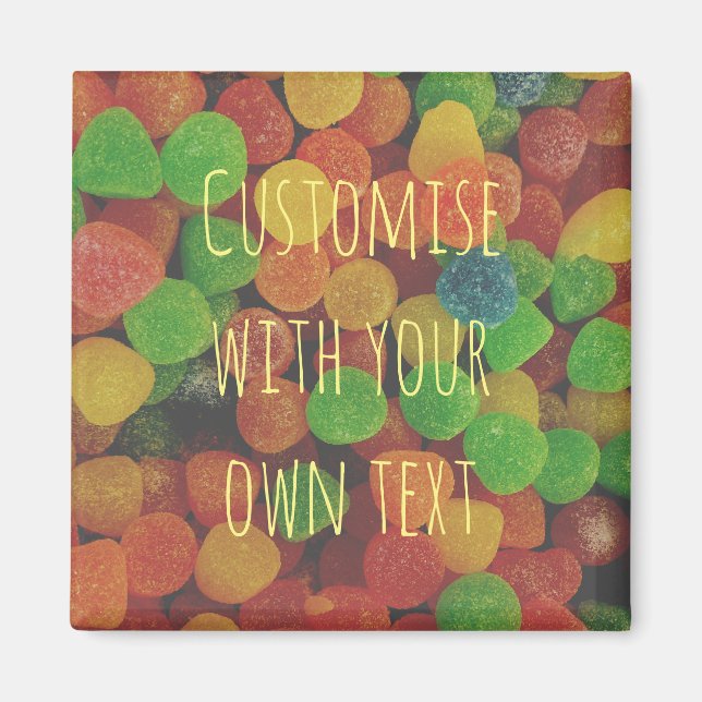 Custom Colourful Gumdrops Candy Magnet (Front)