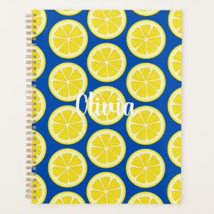 Custom Colourful Lemon Fruit Print Planner