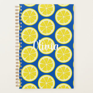 Custom Colourful Lemon Fruit Print Planner