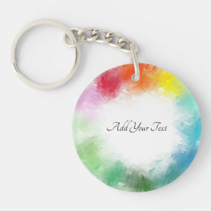 Custom Colourful Modern Template Handwriting Scrip Key Ring