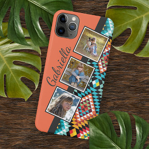 Custom Colourful Native American Indian Mosaic Art iPhone 11Pro Max Case