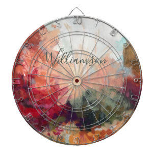 Custom Colourful Nature Watercolor Fine Art Decor Dartboard
