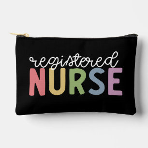 Custom Colourful Registered Nurse RN Graduation Accessory Pouch