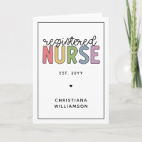 Custom Colourful Registered Nurse RN Graduation