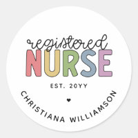 Custom Colourful Registered Nurse RN Graduation