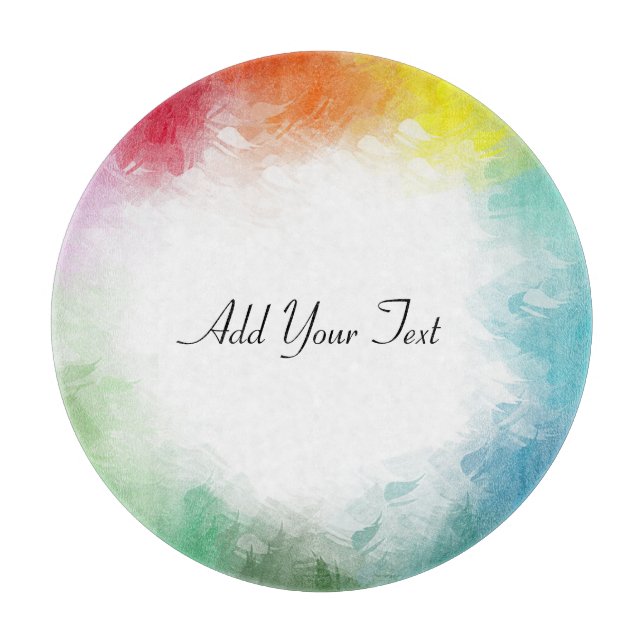 Custom Colourful Template Handwritten Script Moder Cutting Board (Front)