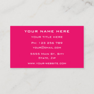Custom Colours and Font Personalised Business Card