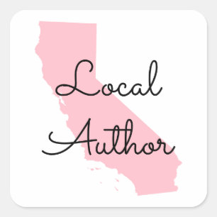Custom Colours California Local Author Square Sticker