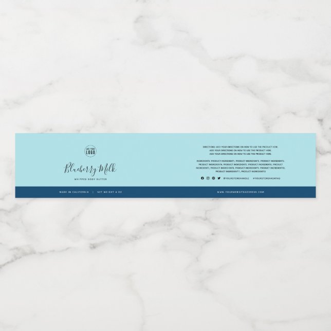 Custom Colours Contrast Ingredients Product Label (Single Label)