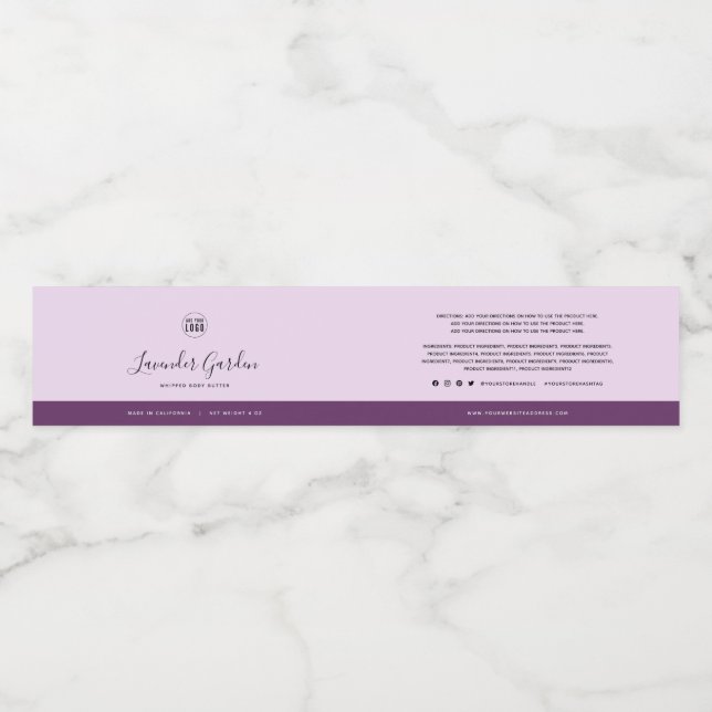 Custom Colours Contrast Ingredients Product Label (Single Label)