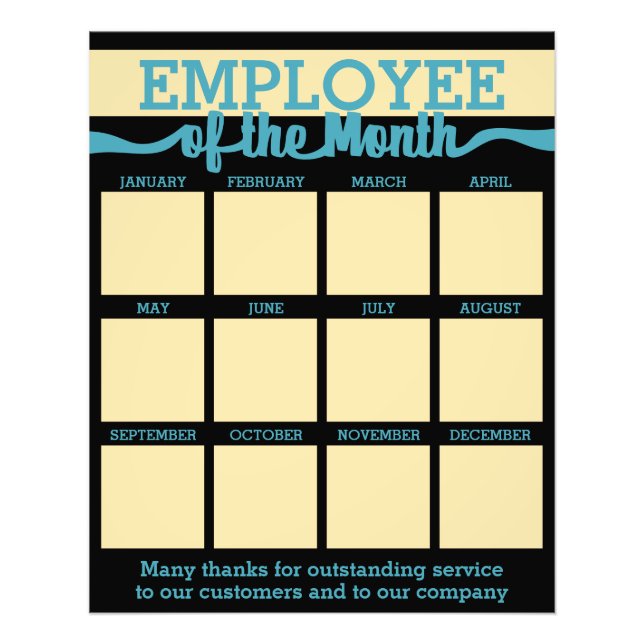 Custom colours employee of the month photo display (Front)