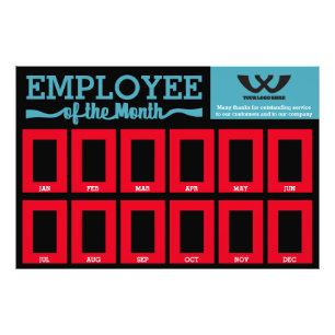 Custom colours employee of the month photo display print