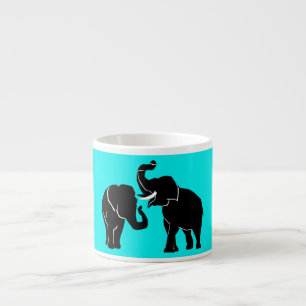 Custom Colours Espresoo Cup - Mug Elephants Couple