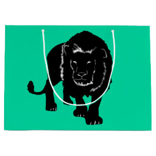 Custom Colours Gift Bag with Lion - Green