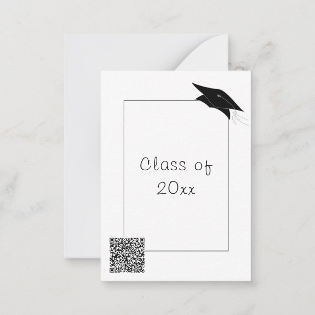 Custom Colours Graduation Invitation with QR Code (Back)