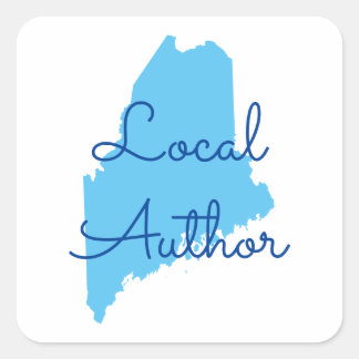 Custom Colours Maine Local Author Square Sticker