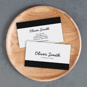 Custom Colours Minimalist Colour Block Modern Scri Business Card