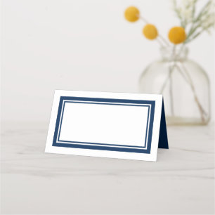 Custom Colours Modern Classic Double Borders Place Card