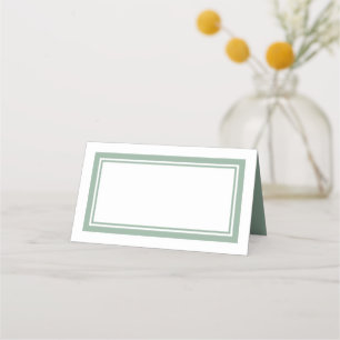 Custom Colours Modern Classic Double Borders Place Card