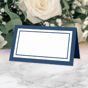 Custom Colours Modern Classic White Centre Place Card