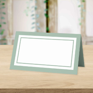 Custom Colours Modern Classic White Centre Place Card