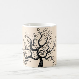 Custom Colours Modern Mug with Tree of Life