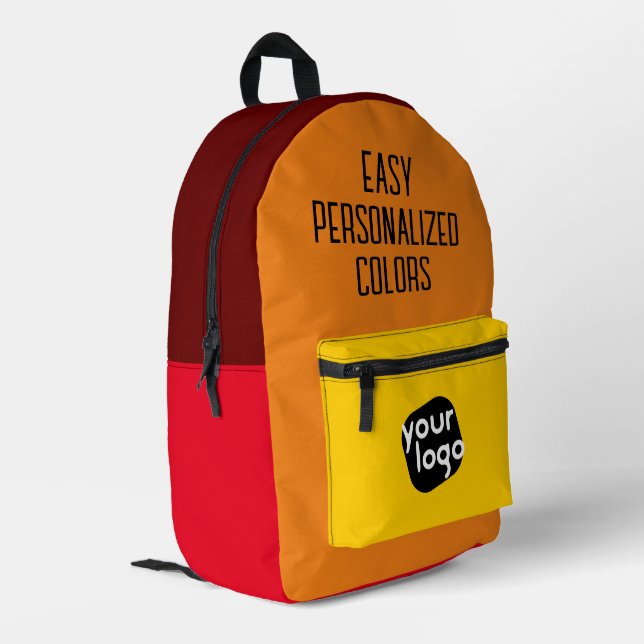    Custom Colours Modern Professional Add Your Log Printed Backpack (Back Corner Left)