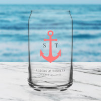Custom Colours Monogram Anchor Wedding