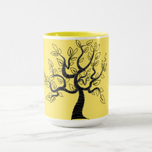 Custom Colours Mug with Tree of Life Art