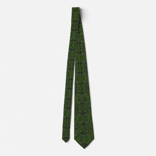 Custom Colours Neck Tie - Green Greenery Natural (Back)