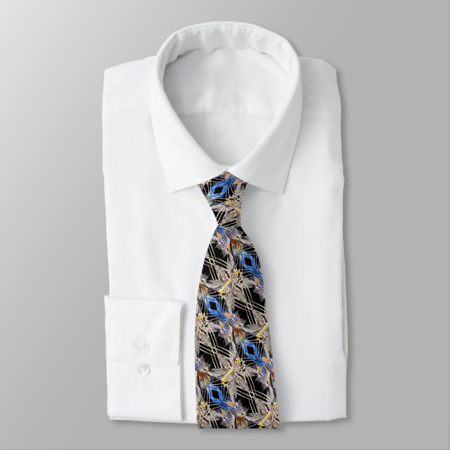 Custom Colours Neck Tie - Your Background Colour (Tied)