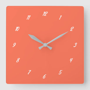 Custom Colours Numbers Font Wall Clock