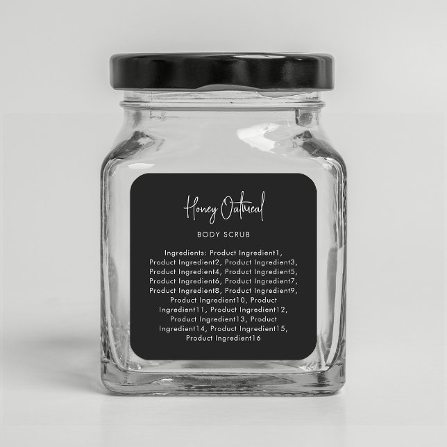 Custom Colours Script Minimalist Ingredients Label (Creator Uploaded)