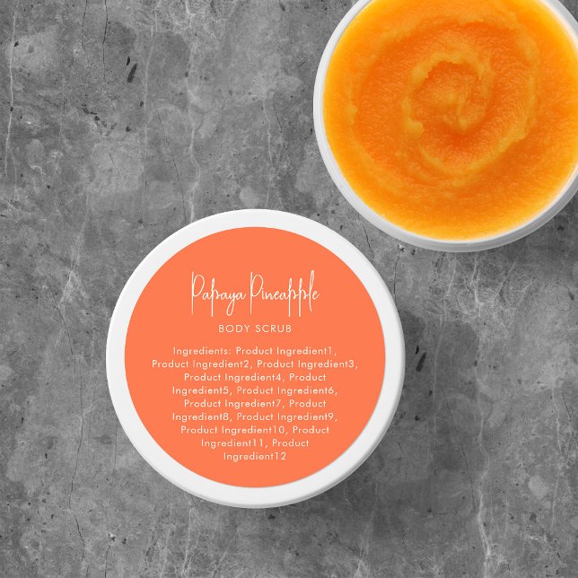 Custom Colours Script Minimalist Ingredients Label (Creator Uploaded)