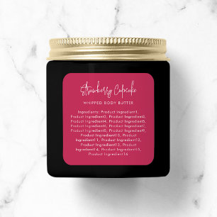 Custom Colours Script Minimalist Ingredients Label