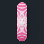 Custom Colours Skateboard - Heart Love - Pink<br><div class="desc">Pink Love - Choose your favourite colours</div>