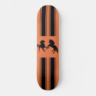 Custom Colours Sports Skateboard with Black Horses