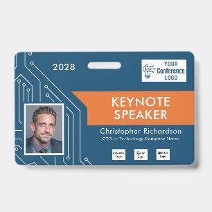 Custom Colours Technology Keynote Photo ID Badge