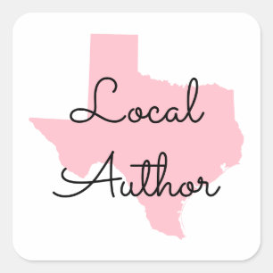 Custom Colours Texas Local Author Square Sticker